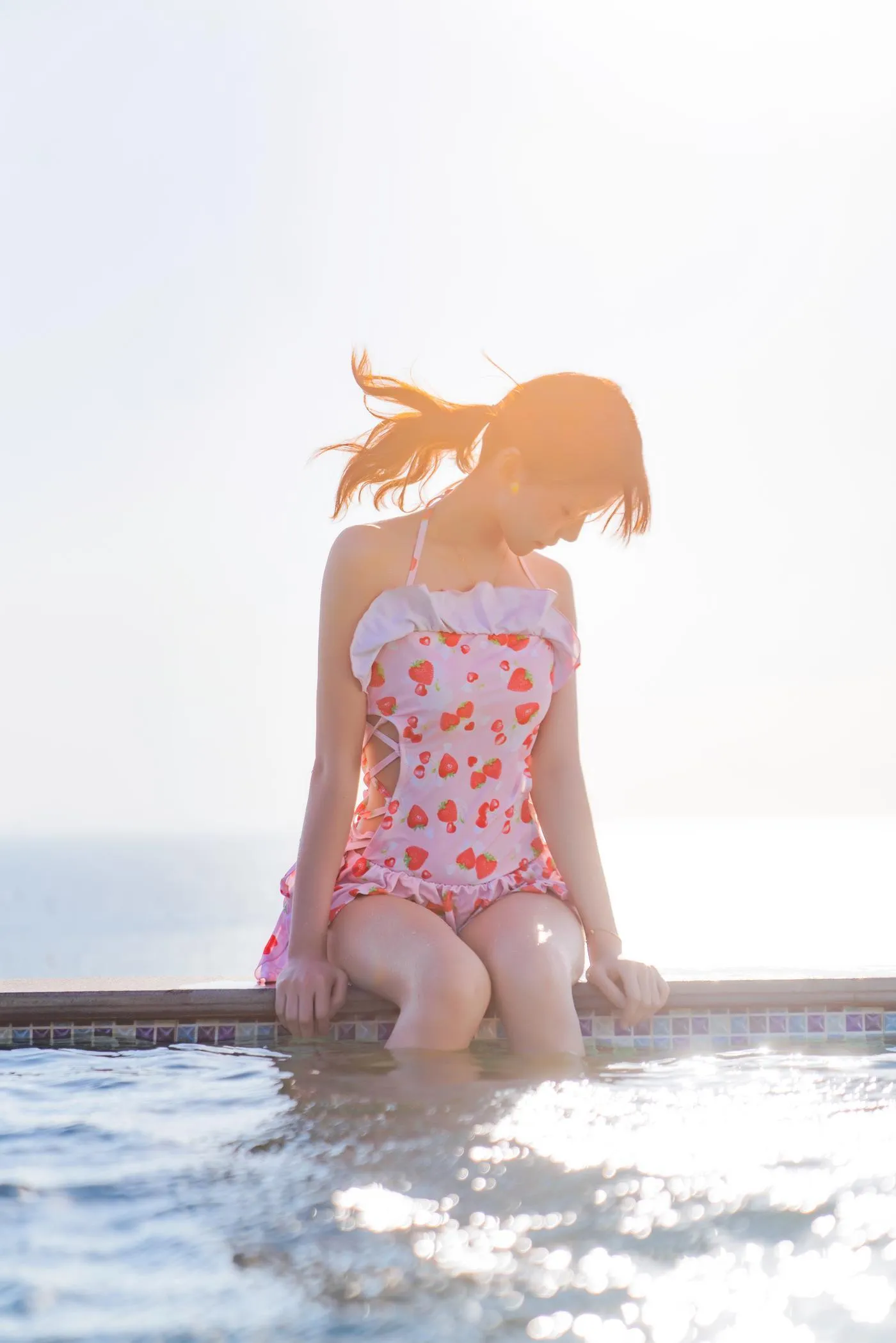 桜桃喵 - NO.102 甜甜×4-草莓泳衣（17p [17P]插图2